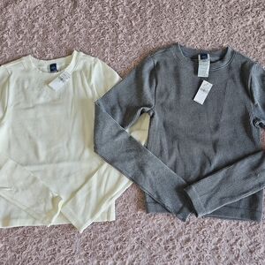Old Navy Women's Ribbed Sweaters - Cream and Gray
